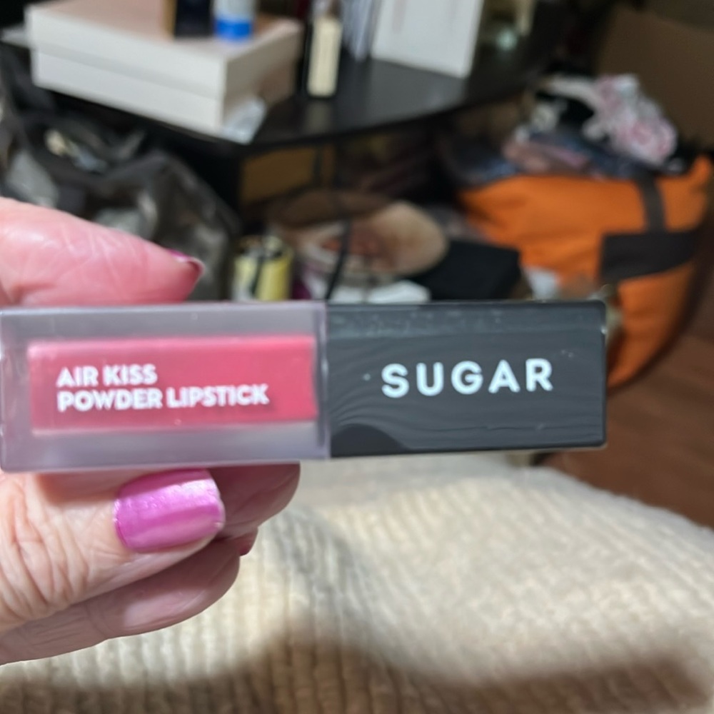 Sugar Air Kiss Powder Lipstick in Shade 04 Cherry Fluff.  New Sealed!